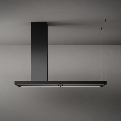 FALMEC Elle Black Isola 175 – wyciąg wyspowy, silnik 800 m³/h, oświetlenie LED