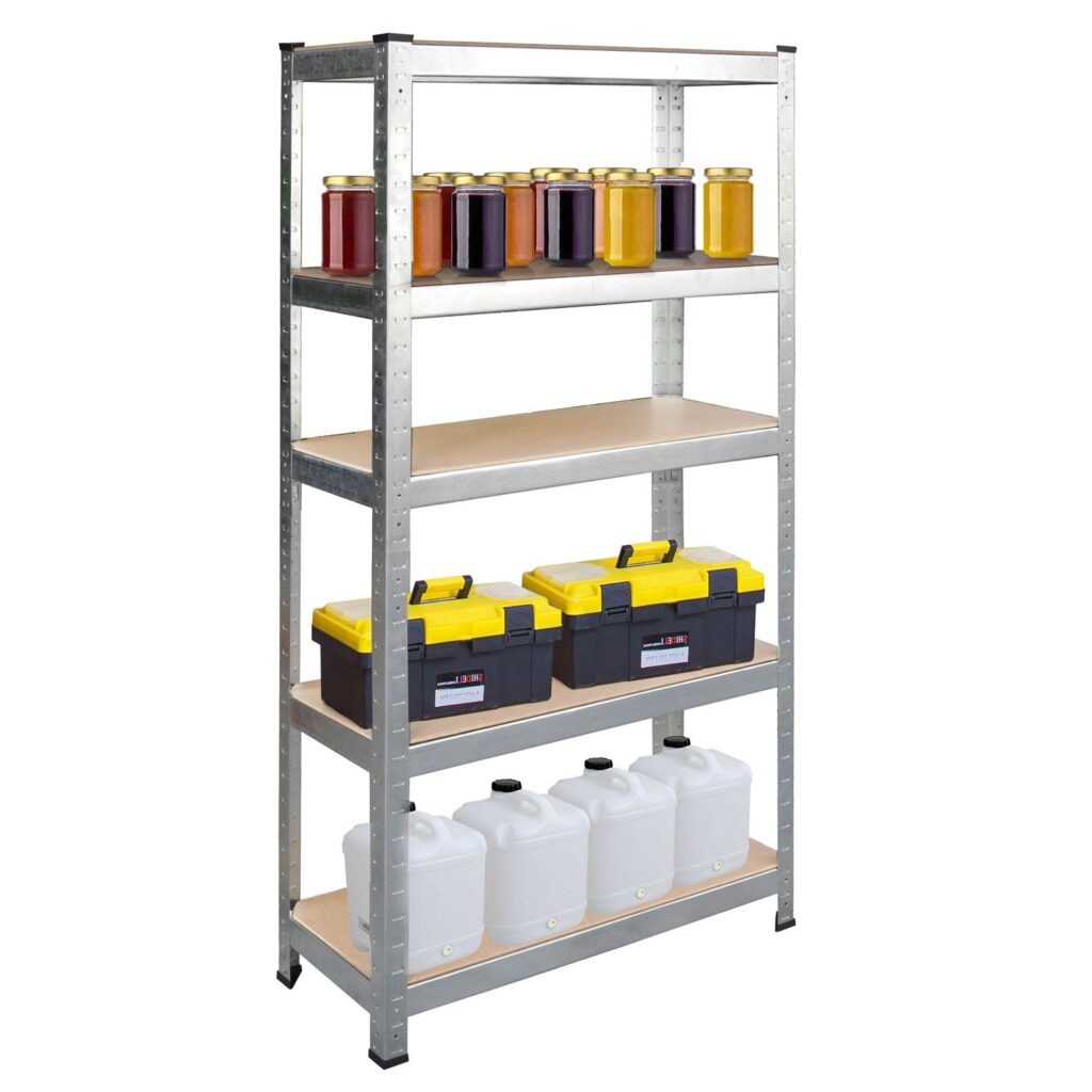 Regał metalowy magazynowy Humberg 4843 – 5 półek, 90x30x180 cm, stal ocynkowana