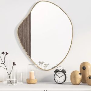 Złote lustro wiszące w stylu glamour 60×50 cm K3-S71