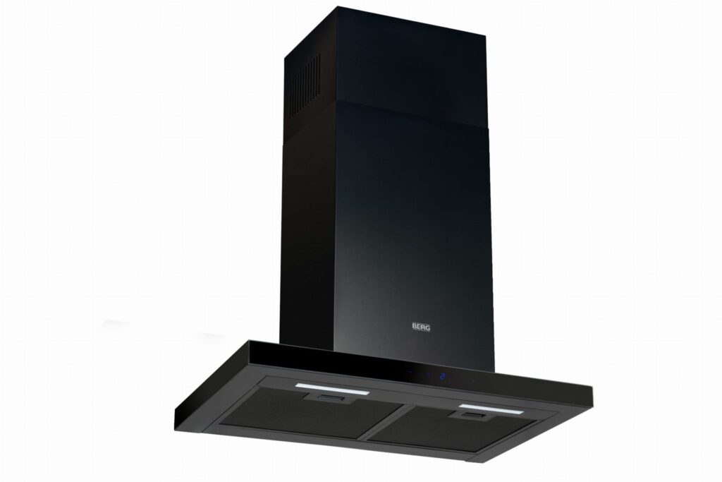 Okap Berg T-Line Black 60 – przyścienny, wydajność 713 m3/h, czarny, z elektronicznym sterowaniem