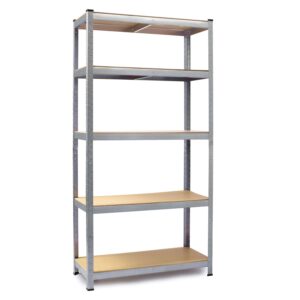 Regał metalowy magazynowy Humberg 4849 – wzmocniona konstrukcja, srebrny, 100x50x180 cm