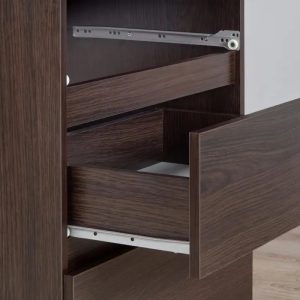 Klasyczna Komoda Z Szufladami Wenge D7-W79 – funkcjonalność, minimalistyczny design, wytrzymała płyta laminowana
