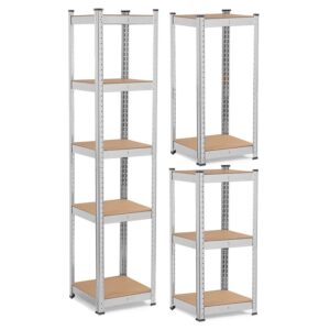 Regał metalowy magazynowy Humberg – 5 półek, regulowane wysokości, 40x40x180 cm