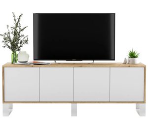 Szafka rtv dąb wotan + biały – Avila 10X