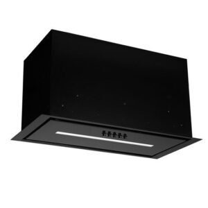 MAAN Helios 60 Push Button – podszafkowy okap, czarne szkło, szerokość 60 cm
