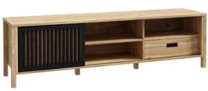 Szafka z lamelami dąb mauvella E5-M24 – nowoczesny design, praktyczne rozwiązania, kolor dąb mauvella, wymiary 175x40x50 cm