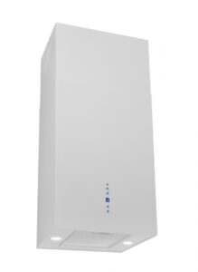 Toflesz SANDY ISLAND 40cm okap wyspowy, 850m3/h, biały mat, stal malowana proszkowo