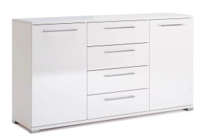 Biała nowoczesna komoda 150 cm – Wilhelm 17X