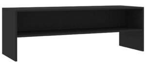 Czarna klasyczna szafka RTV – minimalistyczny design, funkcjonalność, 120x40x40 cm, płyta meblowa