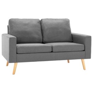 2-osobowa jasnoszara sofa – wygodna, trwała, materiał Alcantar Pro