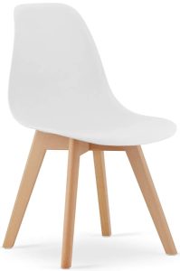 Komplet 4 Białych Skandynawskich Krzeseł R9-L50