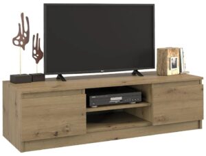 Industrialna szafka RTV dąb artisan – Amida 2X 120 cm, nowoczesny design, duża funkcjonalność, wysoka jakość