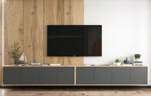 Zestaw wiszących szafek rtv dąb wotan + grafit – Avila 13X