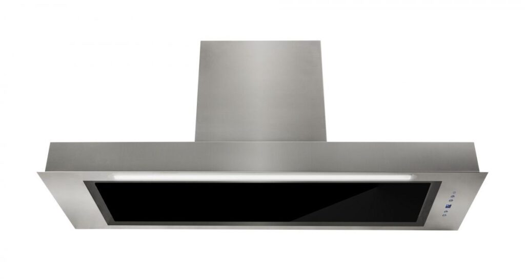 TOFLESZ LUMINO 60CM OKAP PODSZAFKOWY INOX – elegancka forma, czarne szkło, 850m3/h