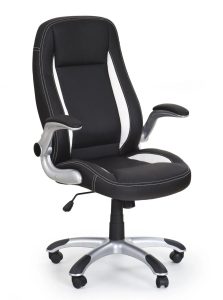 Fotel obrotowy do gabinetu Ikariv – komfort, nowoczesny design, czarny, skóra ekologiczna