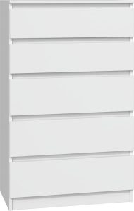 Komoda do sypialni, salonu, M5, 70x40x112 cm, biel, mat