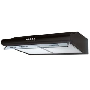 Okap kuchenny Berdsen BE-10-A – podszafkowy, czarny, 50 cm, stal nierdzewna