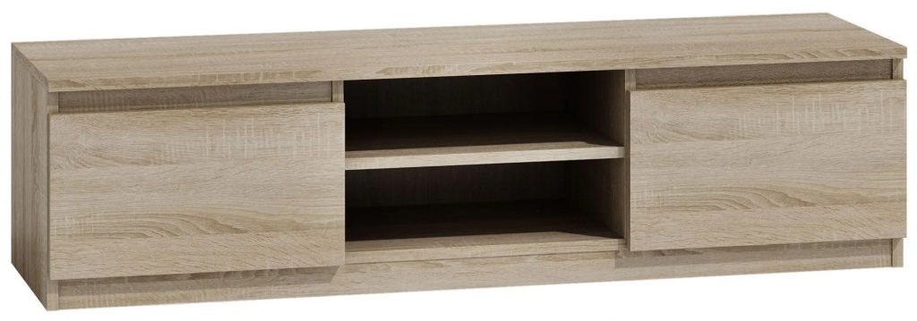 Komoda pod telewizor dąb sonoma – Amida 2X 120 cm, nowoczesny styl, funkcjonalność, wysoka jakość