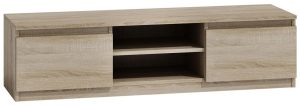 Komoda pod telewizor dąb sonoma – Amida 2X 120 cm, nowoczesny styl, funkcjonalność, wysoka jakość