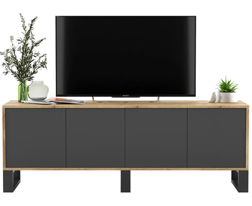 Szafka rtv dąb wotan + grafit M6-T50