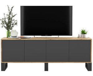 Szafka rtv dąb wotan + grafit M6-T50