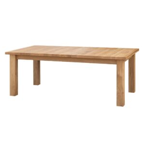 Rozkładany stół dębowy Lanciano – naturalne drewno, 200×100 cm