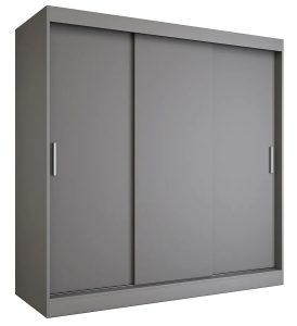 Szafa Przesuwna 200 Cm Antracyt R9-M46 – funkcjonalna, nowoczesny design, ekologiczna płyta meblowa