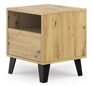 Szafka nocna na nóżkach z szufladą dąb artisan – Bilgo 7X