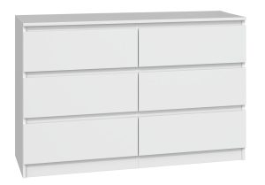 Komoda do sypialni, salonu, M6, 120x30x77cm, biel