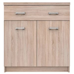Komoda z szufladą i półkami 80 cm dąb sonoma – Riza 6X