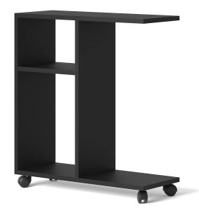 Czarny mobilny stolik pomocniczy – Trevor 3X