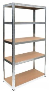 Regał metalowy magazynowy – praktyczny i funkcjonalny, 90x40x180 cm, ocynkowana stal, płyty MDF