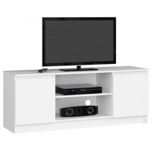 Szafka rtv, stolik, 2D1P, 140x40x55 cm, biel, mat