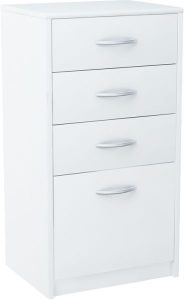 Komoda, szafka, szuflady, Classic, 45x35x85 cm, biel, mat
