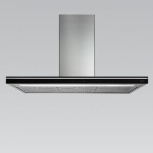 FALMEC Luce – wyspa, 90 cm, stal inox, szkło czarne