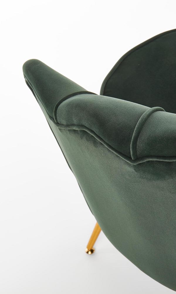 Fotel wypoczynkowy tapicerowany zielony Amorinito – elegancki design, komfortowy, idealny do salonu