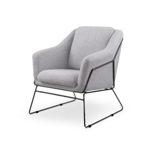 Fotel kubełkowy tapicerowany szary / czarny Soft 2 – wygoda, nowoczesny design, komfortowy, materiał tapicerski