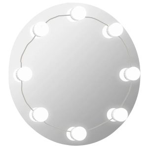 Okrągłe srebrne lustro z podświetleniem LED 30cm F6-T64