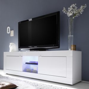 Szafka RTV biała połysk 181 cm Basic – nowoczesny design, funkcjonalność, wysoka jakość