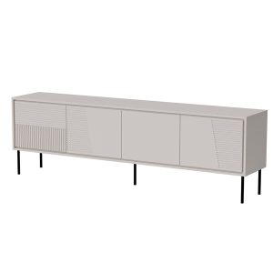 Szafka RTV kaszmir mat 200 cm Harmony – nowoczesny design, matowe wykończenie, kolor kaszmir
