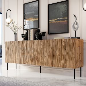 Komoda z drzwiami dąb wotan mat 190 cm Fiori – elegancka, pojemna, nowoczesny design