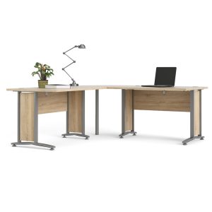 Biurko narożne dąb sonoma mat 200 cm Prima – funkcjonalne, nowoczesne, stylowe