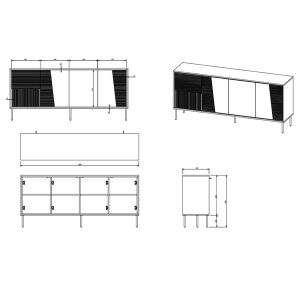 Komoda z drzwiami kaszmir mat 200 cm Harmony – nowoczesny design, praktyczne rozwiązania, kolor kaszmir, materiał wysokiej jakości