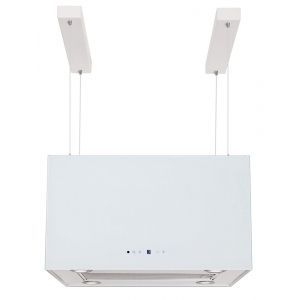 Toflesz OK-6  SANDY MAXI  GLASS BIAŁE SZKŁO 61CM OKAP WYSPOWY NA LINKACH 850m3/h Użyj kodu 23TOF05 i płać mniej