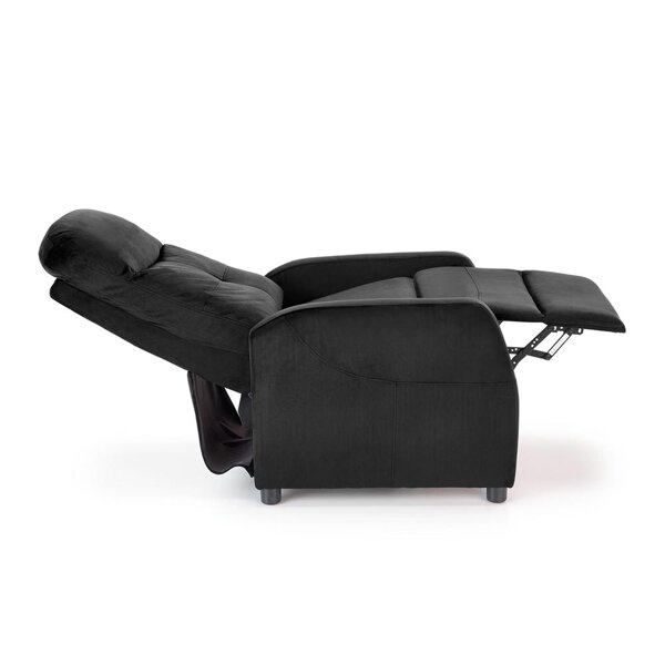Fotel rozkładany velvet czarny Felipe 2 – elegancki design, komfort, materiał velvet