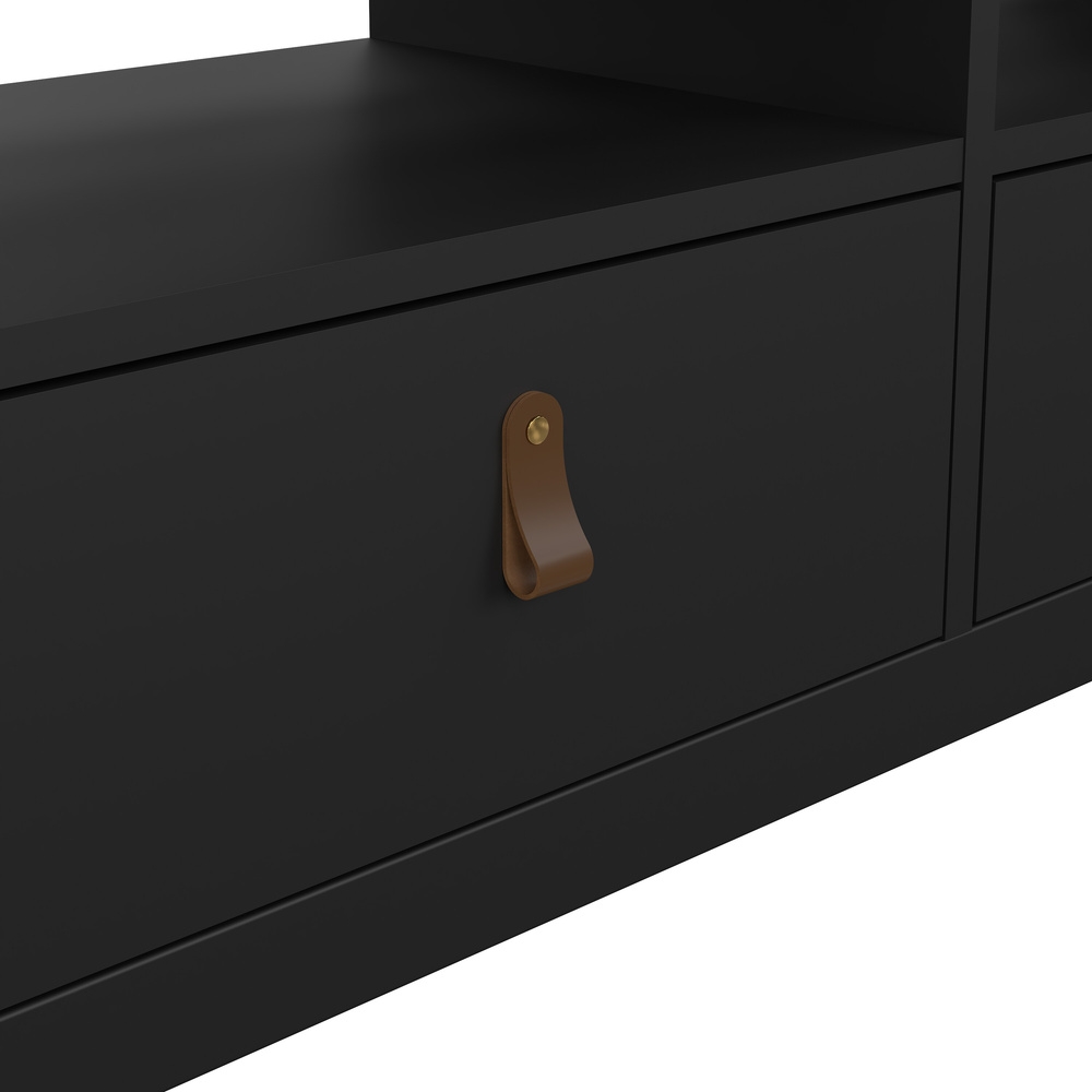 Szafka RTV czarna mat 151 cm Madrid – nowoczesny design, funkcjonalność, wysoka jakość