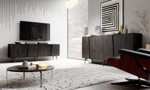 Komoda z drzwiami sosna czekoladowa 200 cm Velar – elegancki design, funkcjonalność, trwały materiał