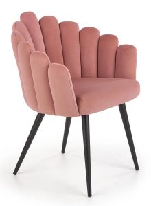 Różowe stylowe krzesło glamour N5-Z16