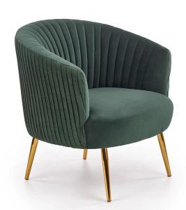 Zielony klubowy fotel muszelka D4-D34