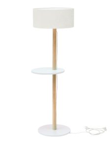 Lampa Podłogowa UFO 45x150cm – Biała / Biały Abażur